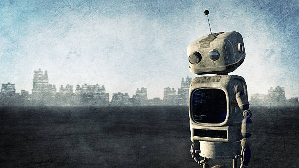 Robotic wasteland scene